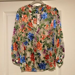 Alice + Olivia Sheila Floral Top